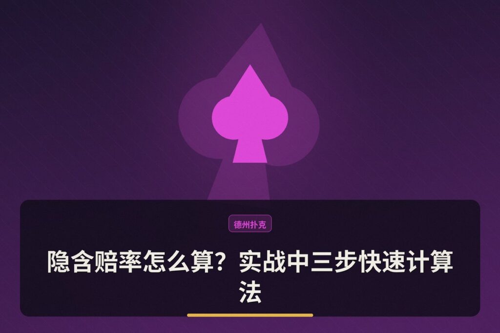 隐含赔率怎么算 - 【扑克数学】隐含赔率怎么算？实战中三步快速计算法