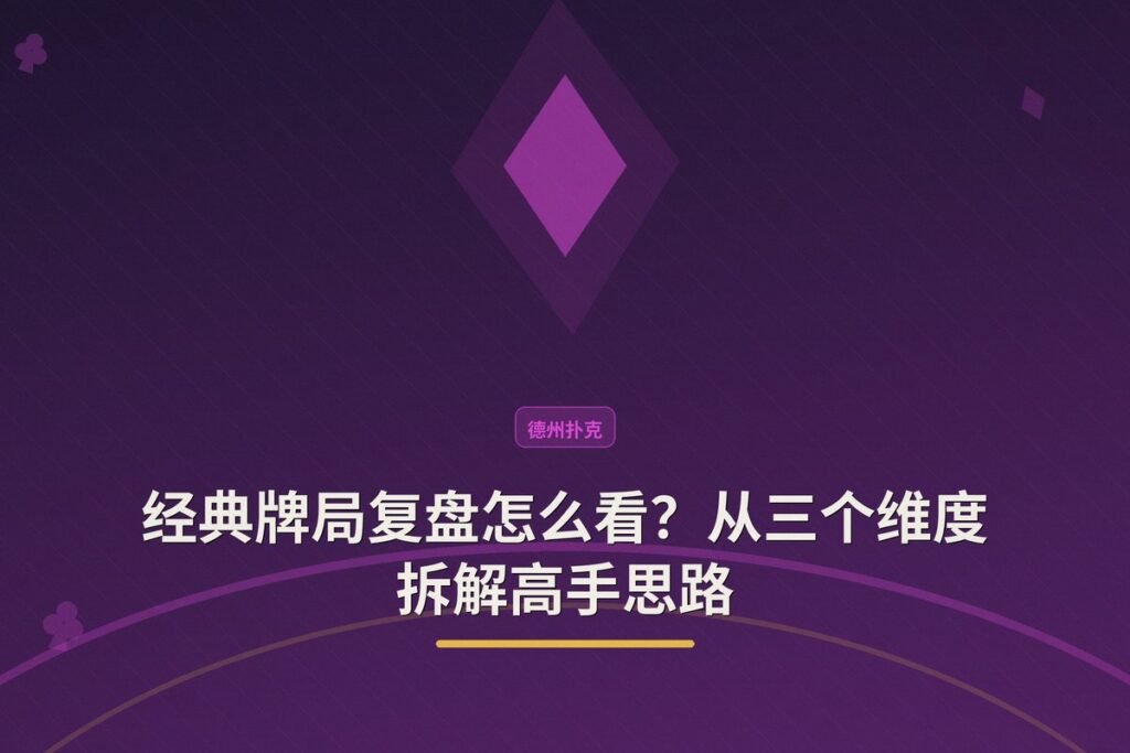 经典牌局复盘怎么看 - 经典牌局复盘怎么看？从三个维度拆解高手思路