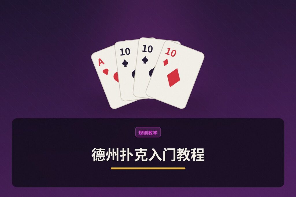 德州扑克入门教程 15分钟学会 - 德州扑克入门教程：15分钟学会规则、手牌与翻前策略
