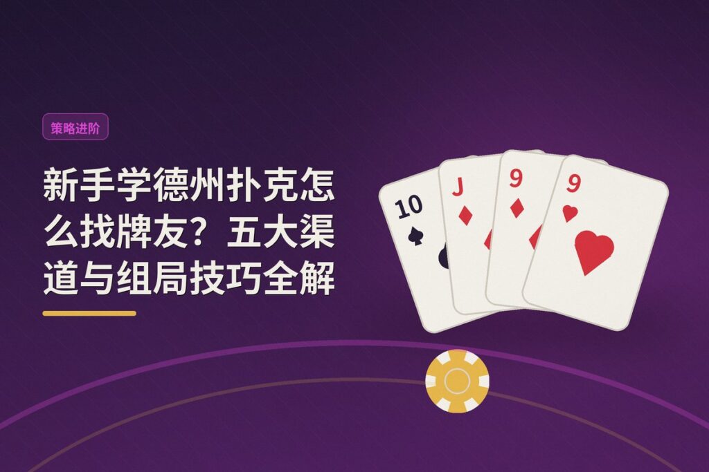 新手怎么找牌友 - 新手学德州扑克怎么找牌友？五大渠道与组局技巧全解析