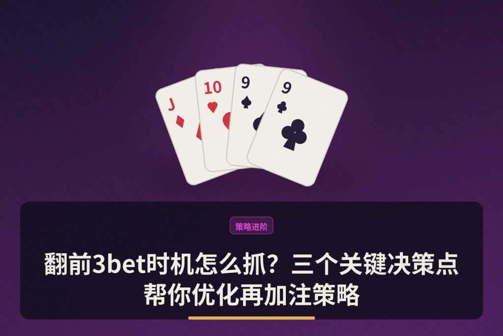 翻前3bet时机 - 翻前3bet时机怎么抓?三个关键决策点帮你优化再加注策略