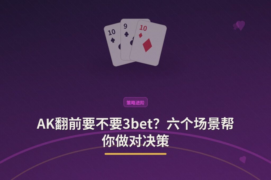 AK翻前要不要3bet正确吗 - AK翻前要不要3bet？六个场景帮你做对决策