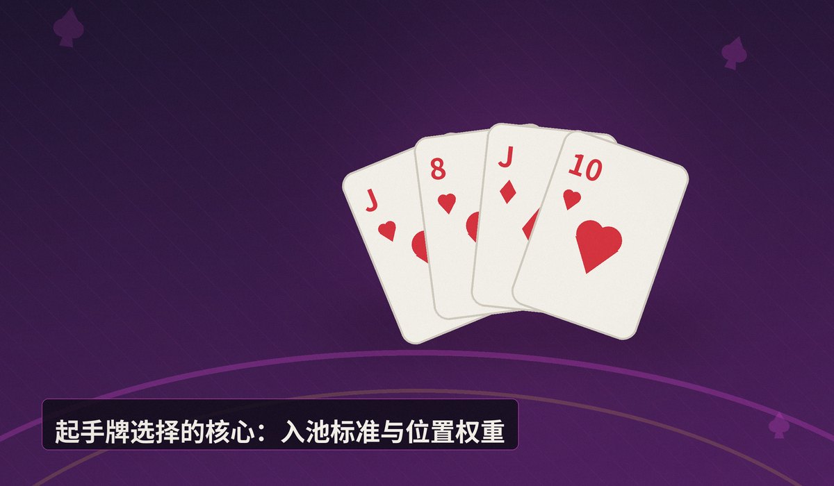 德州扑克起手牌怎么选 - 德州扑克起手牌怎么选？从入池标准到位置权重的实战拆解